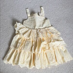 Janie and Jack Butter Yellow Eyelet Dress